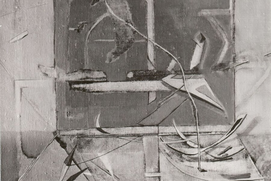 Zdena Höhmová, Ateliér, 1987, olej, plátno, foto: Libor Teplý